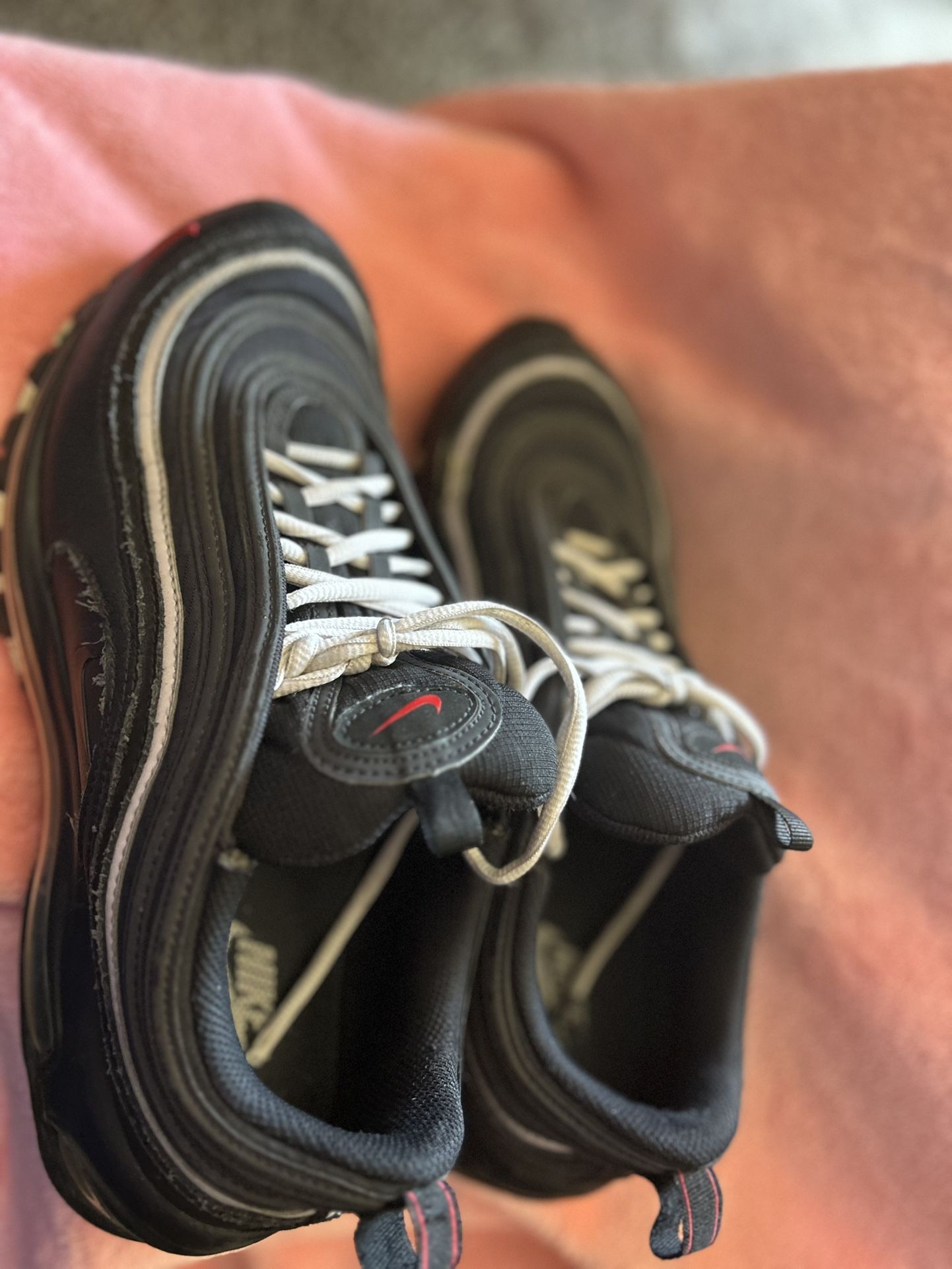NIKE AIR MAX 97 BLACK RED WHITE, Size 11
