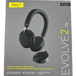 Jabra Evolve2 75  Wireless Headset with Charging Stand 

