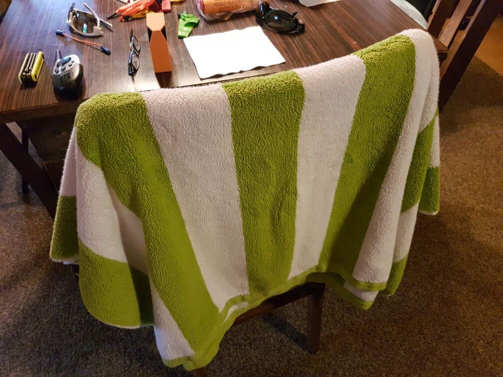 Green towel like new