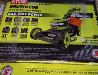 RYOBI 21 in. 40-Volt Lithium-Ion Brushless Cordless Walk Behind Self-Propelled Mower with 7.5 Ah Bat