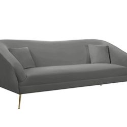 Hermosa Velvet Grey Sofa


