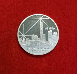 2004 Freedom Tower One Dollar Commemorative Silver Clad Coin - Silver Plated - Bronze