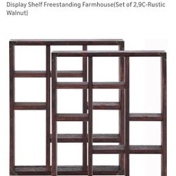 17.7 X 15.7 Inch Shadow Box Shelf 9 Slot 