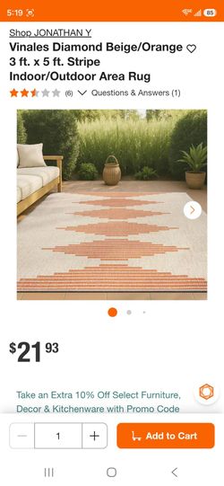 Jonathan Y Vinales Diamond 3x5 Indoor/Outdoor Area Rug