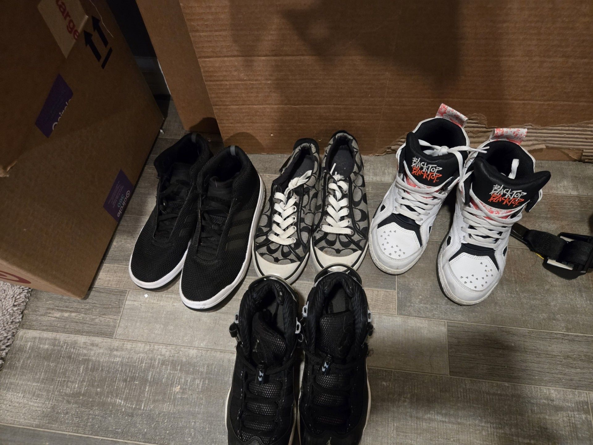 Nike, Adidas and Jordan sneakers.