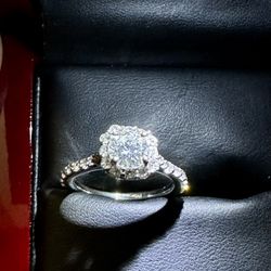 Clear Diamond 14K Engagement Ring