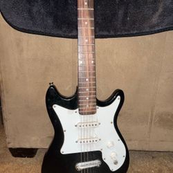 Harmony 02814 solid body electric guitar black