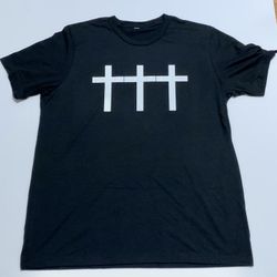 Crosses Band Professional Vinyl Transfer All Sizes Black T-Shirt