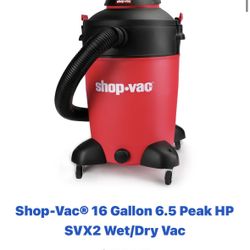 Shop Vac 16 Gallon 6.5 Peak HP