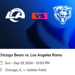 4 Chicago Bears Tickets Vs LA Rams