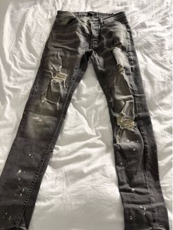 grey boohooMAN skinny