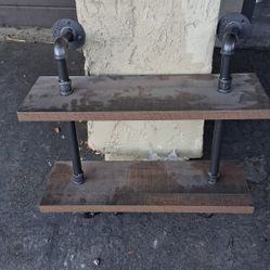 Pipe  Wood Shelf 