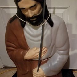 Chrsitmas Outdoor Decorations, Nativity Life Size, Blow Mold Shepherd, Includes Light Cord, Retired, Excellent Condition! 