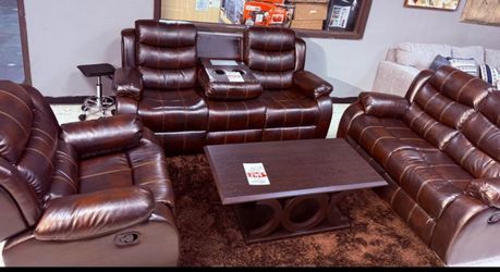 NEW RECLINING SOFA AND LOVESEAT WITH OPTIONAL RECLINER, INCLUDING FREE DELIVERY PAY UPON ARRIVAL