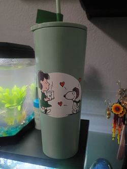 Peanuts Snoopy & Lucy Green Tumbler