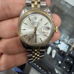 Rolex Datejust 36 Steel And Gold Jubilee Champagne Dial Mint Condition 1601