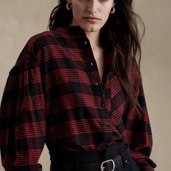Banana Republic Flannel Plaid Top