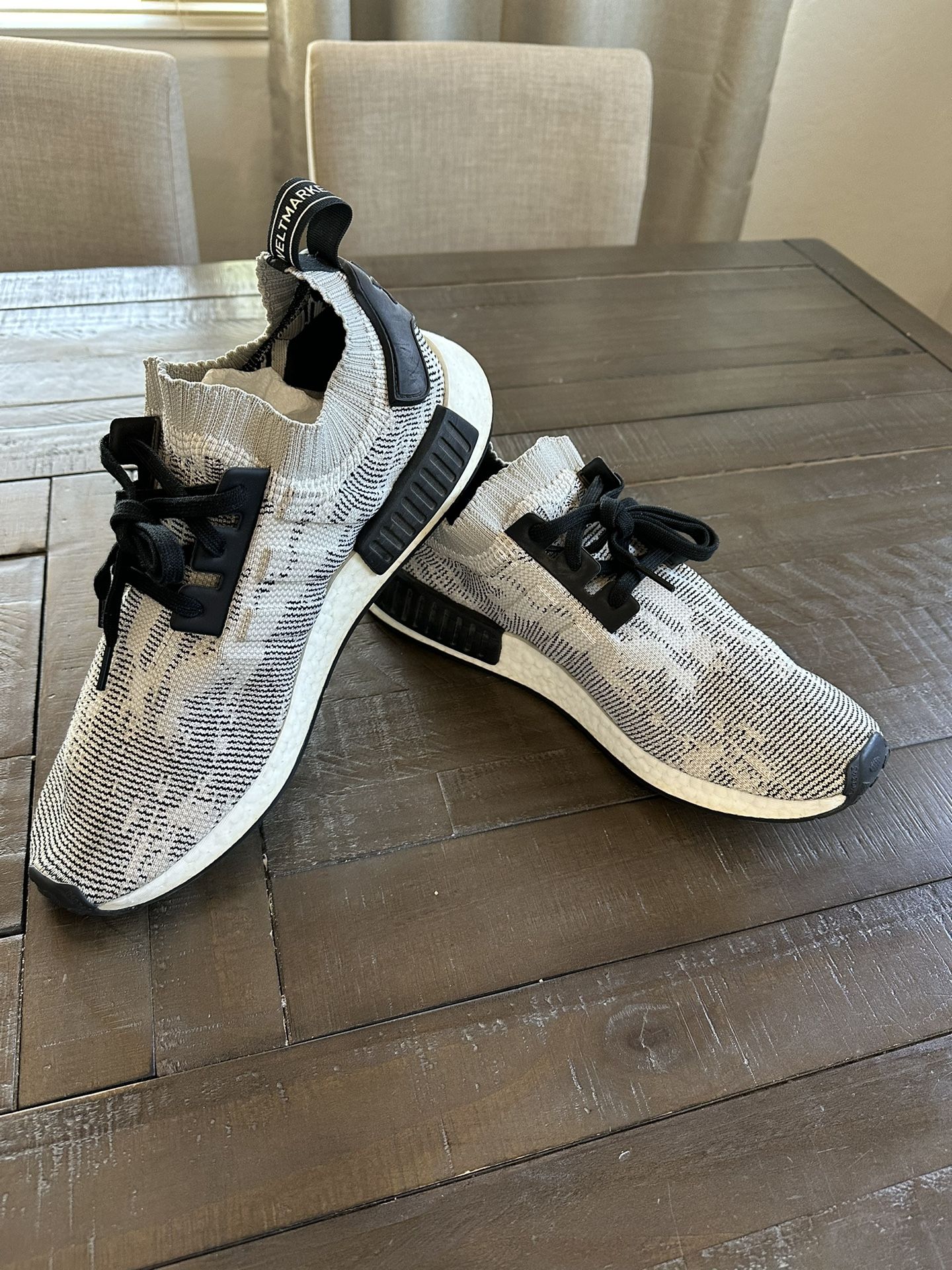 Black and White Adidas NMD’S