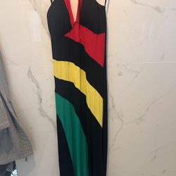 Jamaican Rasta Maxi Dress 