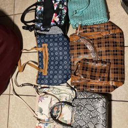 Bundle Of Six Purses. Slightly Used And Brand New