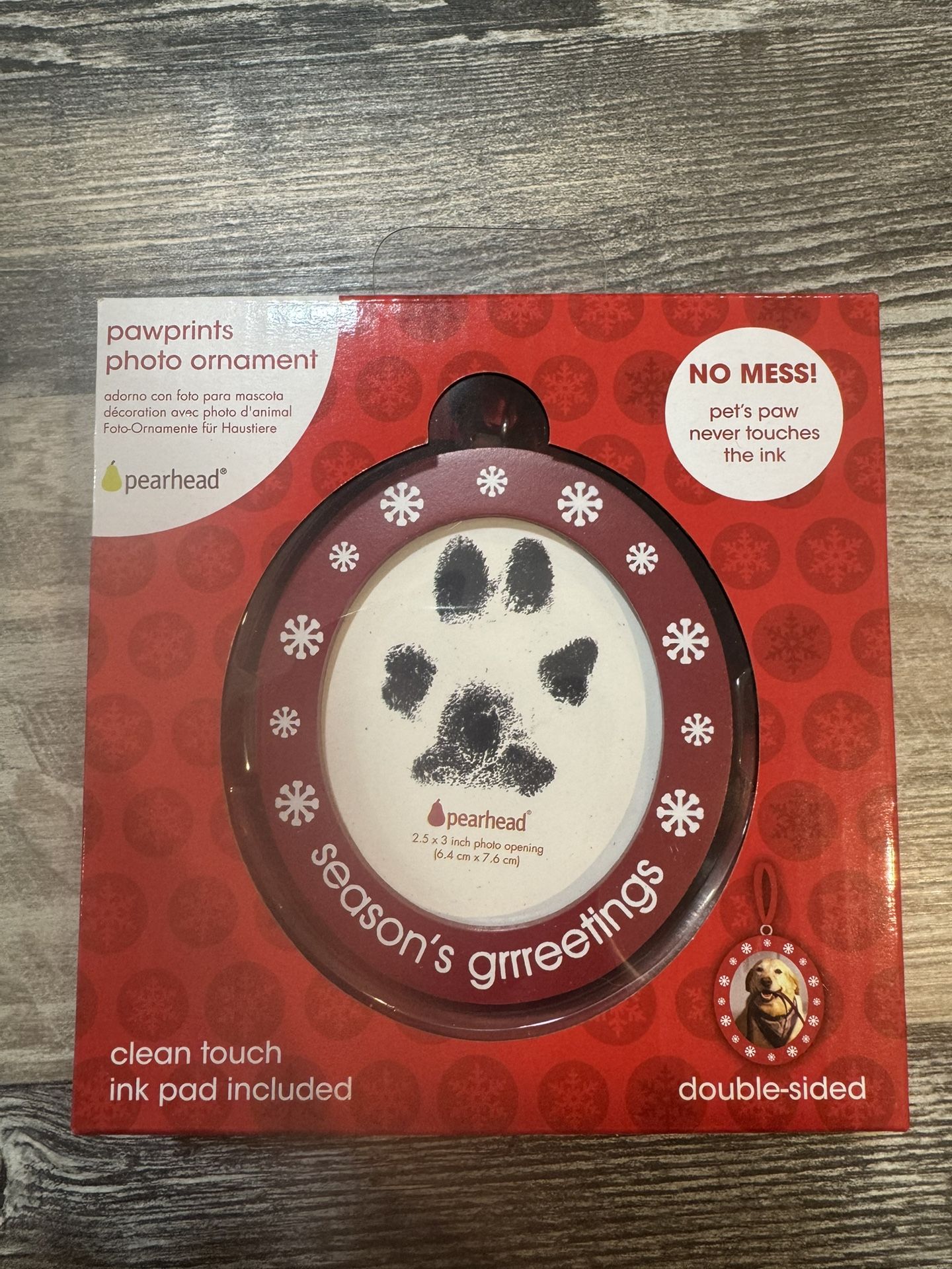 Pawprint Photo Ornament 