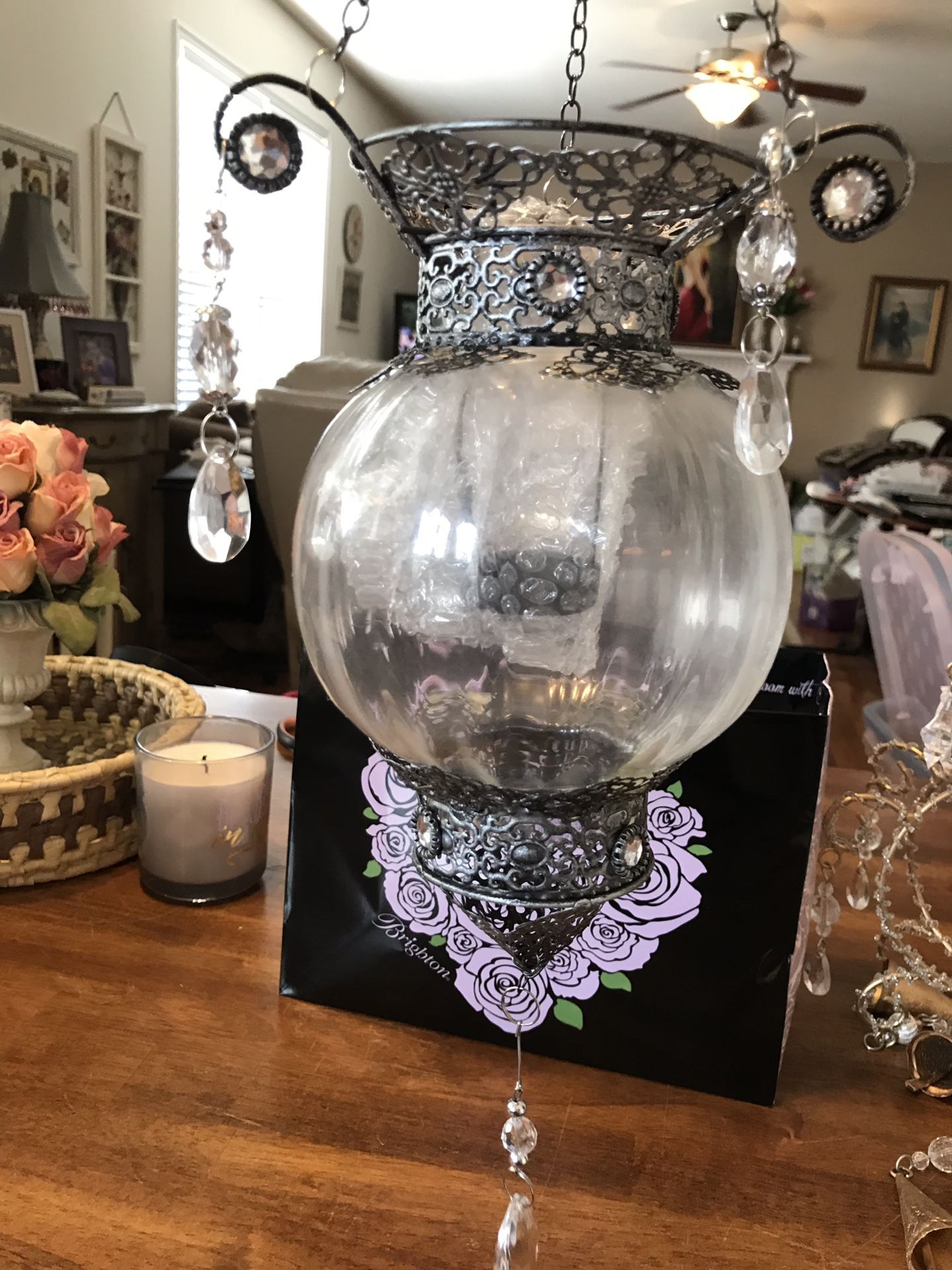 Bee u tee Ful !!!! Victorian Dome Crystal Wind chime