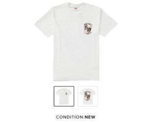 Supreme mask tee white