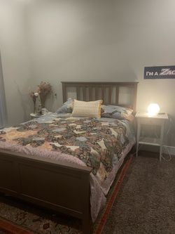 Full size ikea bedroom set with nightstand