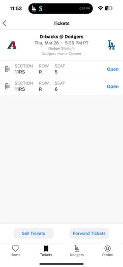 Dodgers Opening Day Tickets 2026