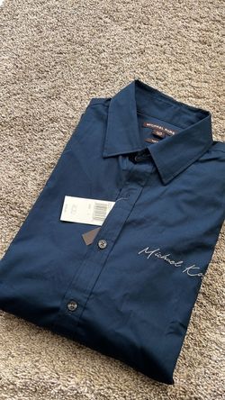Michael Kors Navy Button-Down Dress Shirt size Large