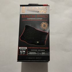 Copper Fit CFBACK-P Compression Back Support Belt - Black with Copper Trim