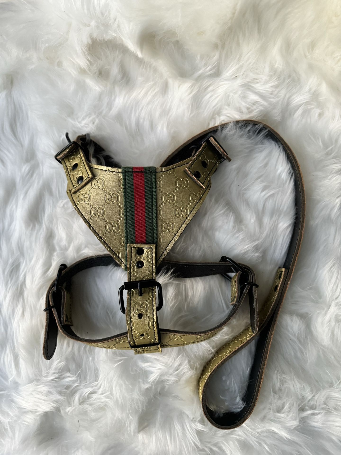 Leather Dog Harness Set Luxury