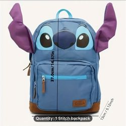 16” blue backpack -stitch with Ears normal size backpack 