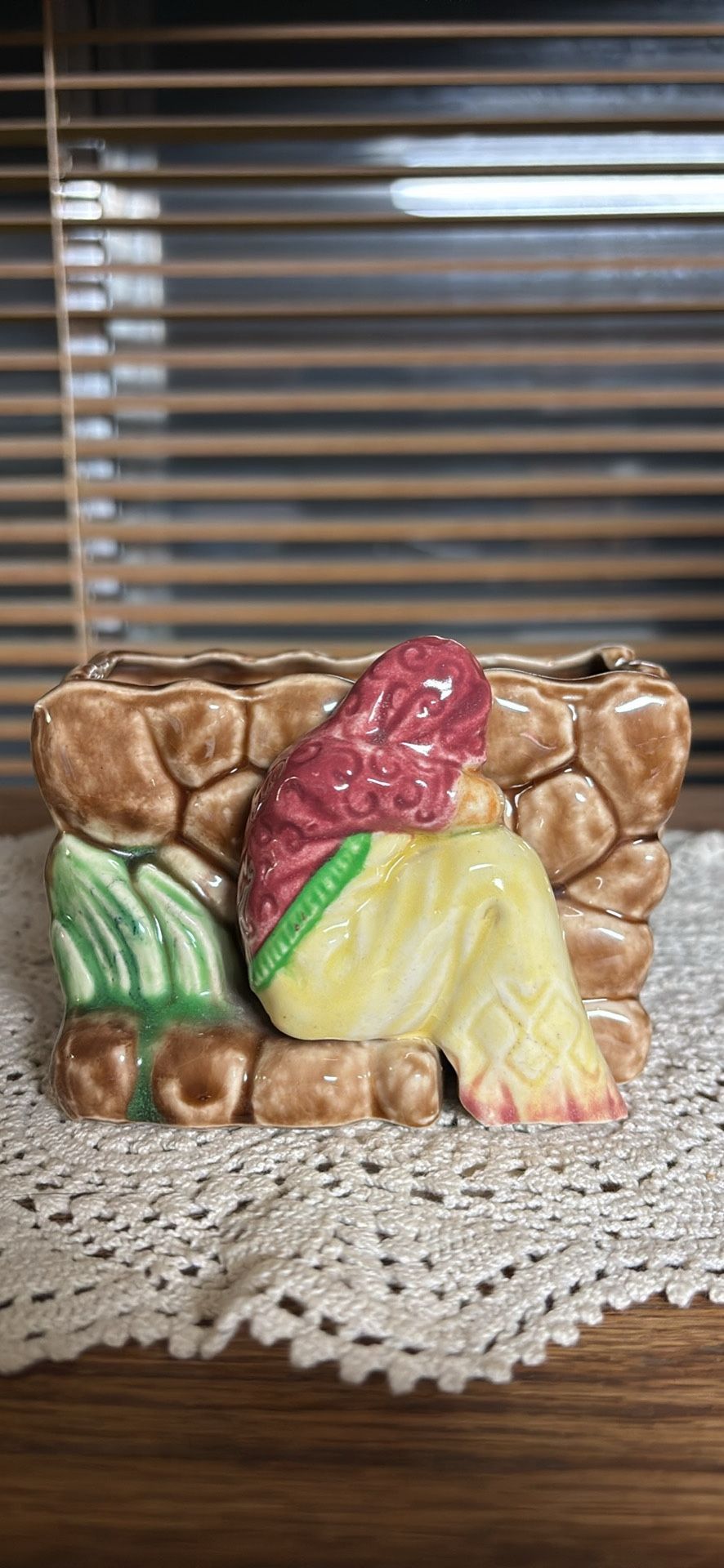 Vintage ceramic planter MCM Siesta Time Southwest Mexico