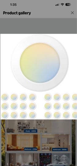 Amico 24 Pack 5/6 Inch LED Disk Lights, Dimmable Flush Mount Ceiling Disc 2700K/3000K/4000K/5000K/6000K Selectable, 12W Eqv 110W, 1050LM, Low Profile 