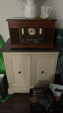 Solid Wood Record Cabinet