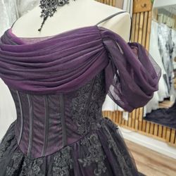 Black And Purple Alternative Wedding Dresses  In  Buckley  Bridal Boutique 