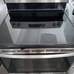 ⭐️NICE CLEAN GE STAINLESS STEEL GLASS TOP STOVE⭐️