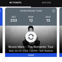 BRUNO MARS TICKETS 