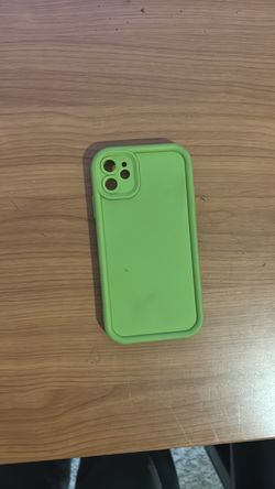 iPhone 11 matte green silicone phone case