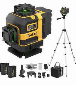 16 Lines Laser Level with Tripod - Green Cross Line Laser, 4x360° Self Leveling Laser Level, 4D Self Leveling Tool for DIY Picture Hanging, Home Renov
