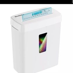 Woolsche Paper Shredder, P-5 Security Level, 6-Sheet Micro Cut with 3.43-Gallon