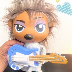 SING 2 RIDD ROCK ASH 12 INCH DOLL WITH HER ELECTRIC GUITAR! SHE TALKS AND LIGHTS UP! GUITAR HAS SOUNDS!!