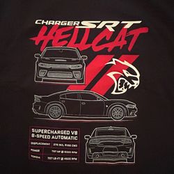 Dodge Charger SRT Hellcat T-shirt 2XL