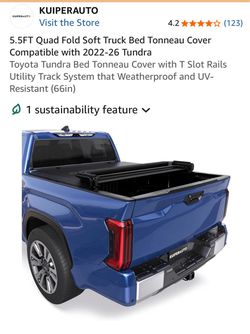Truck Bed Tonneau Cover Compatible with 2022-26 Tundra
