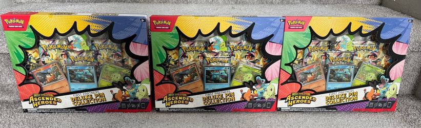 Mega Evolution Ascended Heroes, First Partners Deluxe Pin Collection