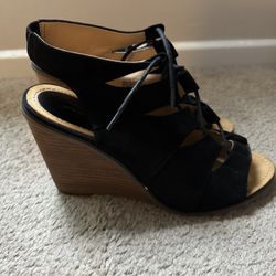 Open Toe lace up Wedges 