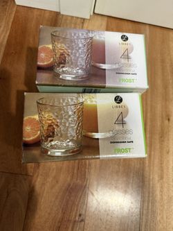 New  2 Sets Of Libby Old Fashioned Glasses