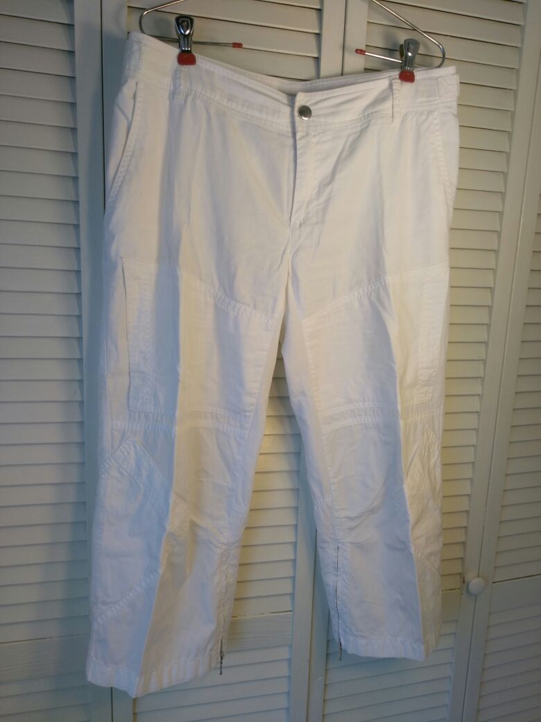 Banana republic White Crop pants size 8