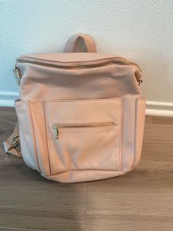 Fawn design Pink Leather Convertible Backpack Bag